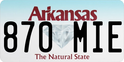 AR license plate 870MIE