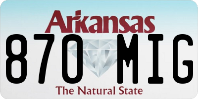 AR license plate 870MIG