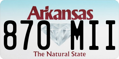 AR license plate 870MII