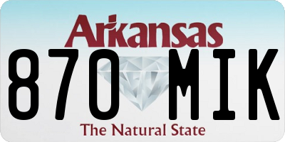 AR license plate 870MIK