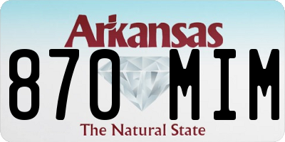 AR license plate 870MIM