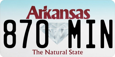 AR license plate 870MIN