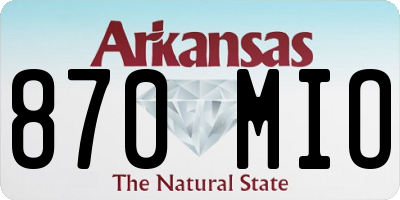 AR license plate 870MIO