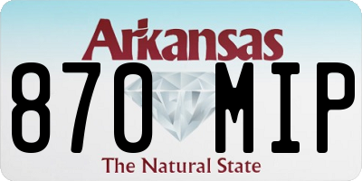 AR license plate 870MIP