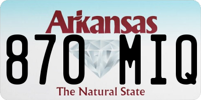 AR license plate 870MIQ