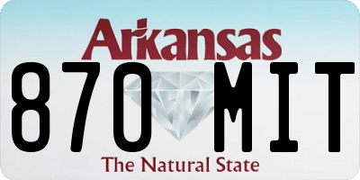 AR license plate 870MIT