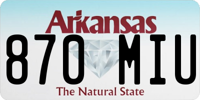 AR license plate 870MIU