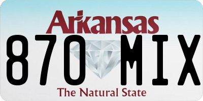 AR license plate 870MIX