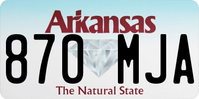 AR license plate 870MJA