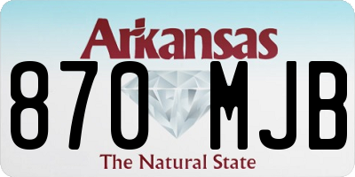 AR license plate 870MJB