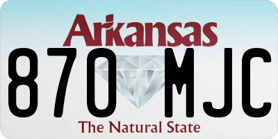 AR license plate 870MJC