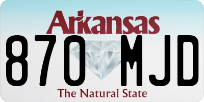 AR license plate 870MJD