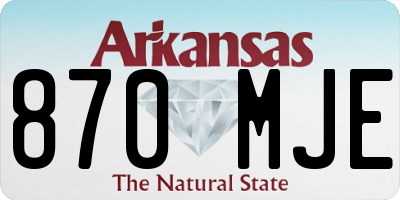 AR license plate 870MJE