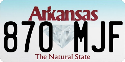 AR license plate 870MJF