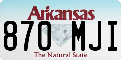 AR license plate 870MJI