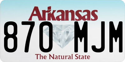 AR license plate 870MJM