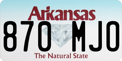 AR license plate 870MJO