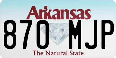 AR license plate 870MJP