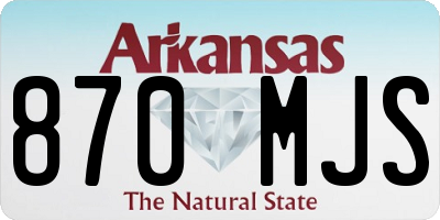 AR license plate 870MJS