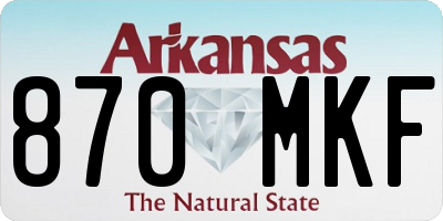AR license plate 870MKF