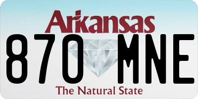 AR license plate 870MNE