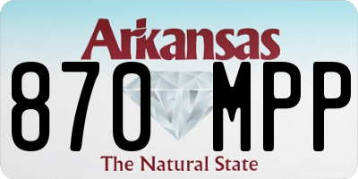AR license plate 870MPP