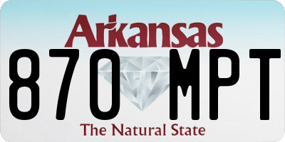 AR license plate 870MPT