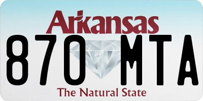AR license plate 870MTA