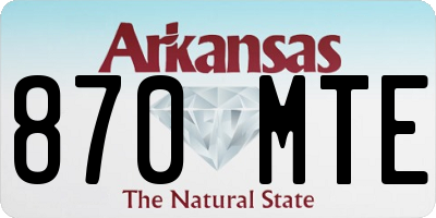 AR license plate 870MTE