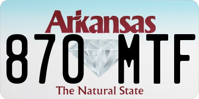 AR license plate 870MTF