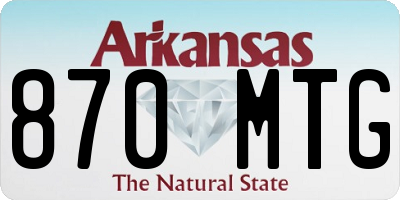 AR license plate 870MTG