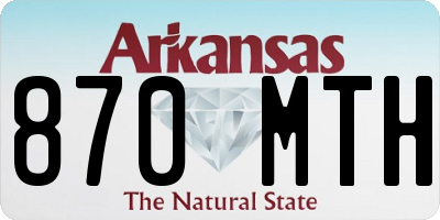 AR license plate 870MTH