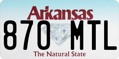 AR license plate 870MTL