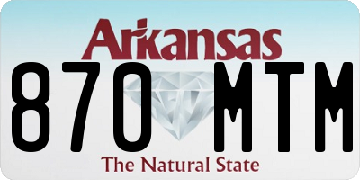 AR license plate 870MTM