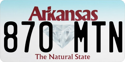 AR license plate 870MTN