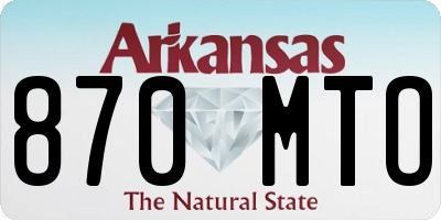 AR license plate 870MTO