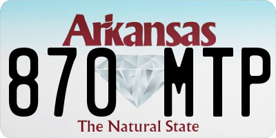 AR license plate 870MTP