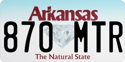 AR license plate 870MTR