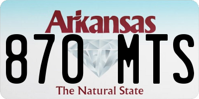 AR license plate 870MTS