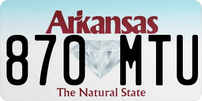 AR license plate 870MTU