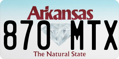 AR license plate 870MTX