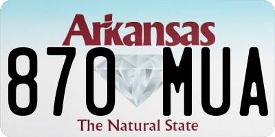 AR license plate 870MUA