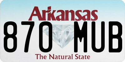 AR license plate 870MUB