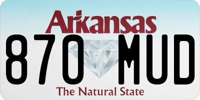 AR license plate 870MUD