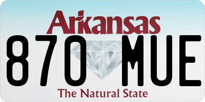 AR license plate 870MUE
