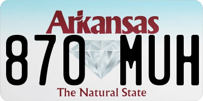 AR license plate 870MUH