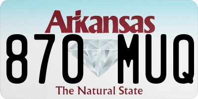 AR license plate 870MUQ