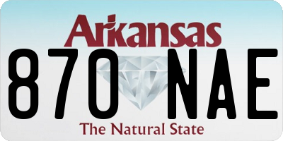 AR license plate 870NAE