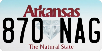AR license plate 870NAG