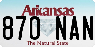 AR license plate 870NAN